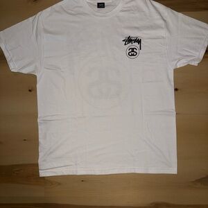 Stussy Classic White Tee with Black Stussy Logo